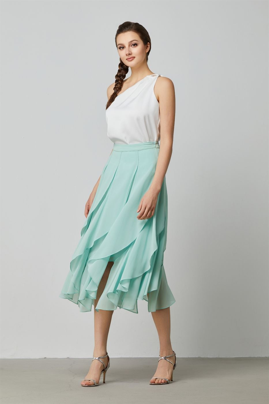 Midi Playful Hem Skirt - Femi9 EG