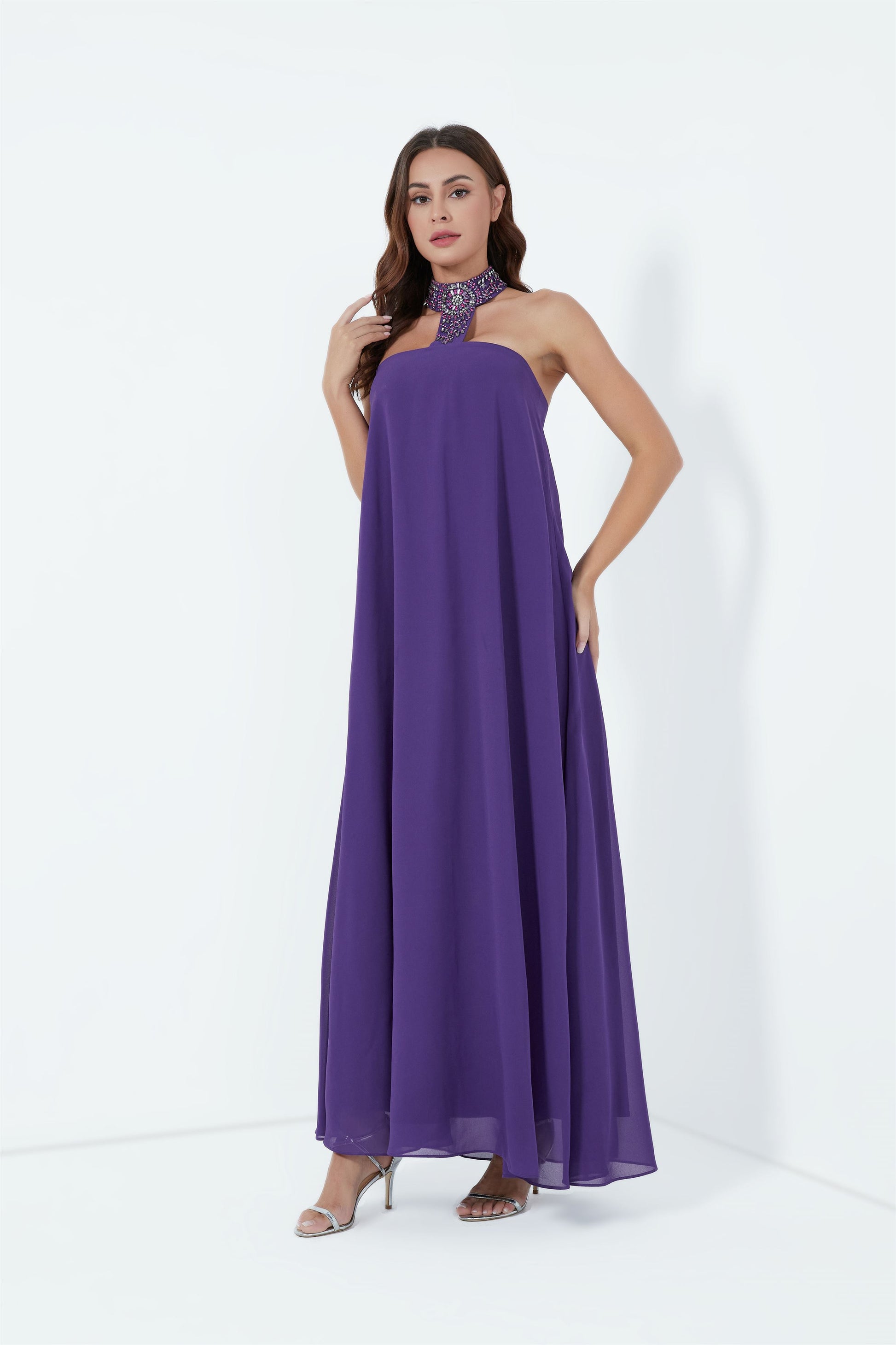Embellished Off Shoulder Dress - Femi9 EG