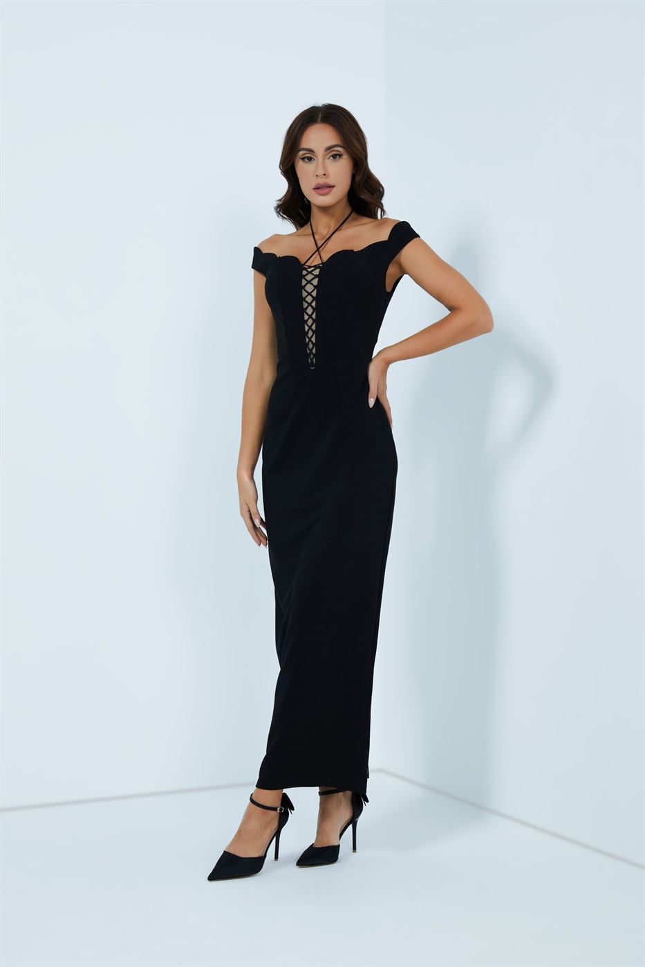Lower Shoulder Dress - Femi9 EG