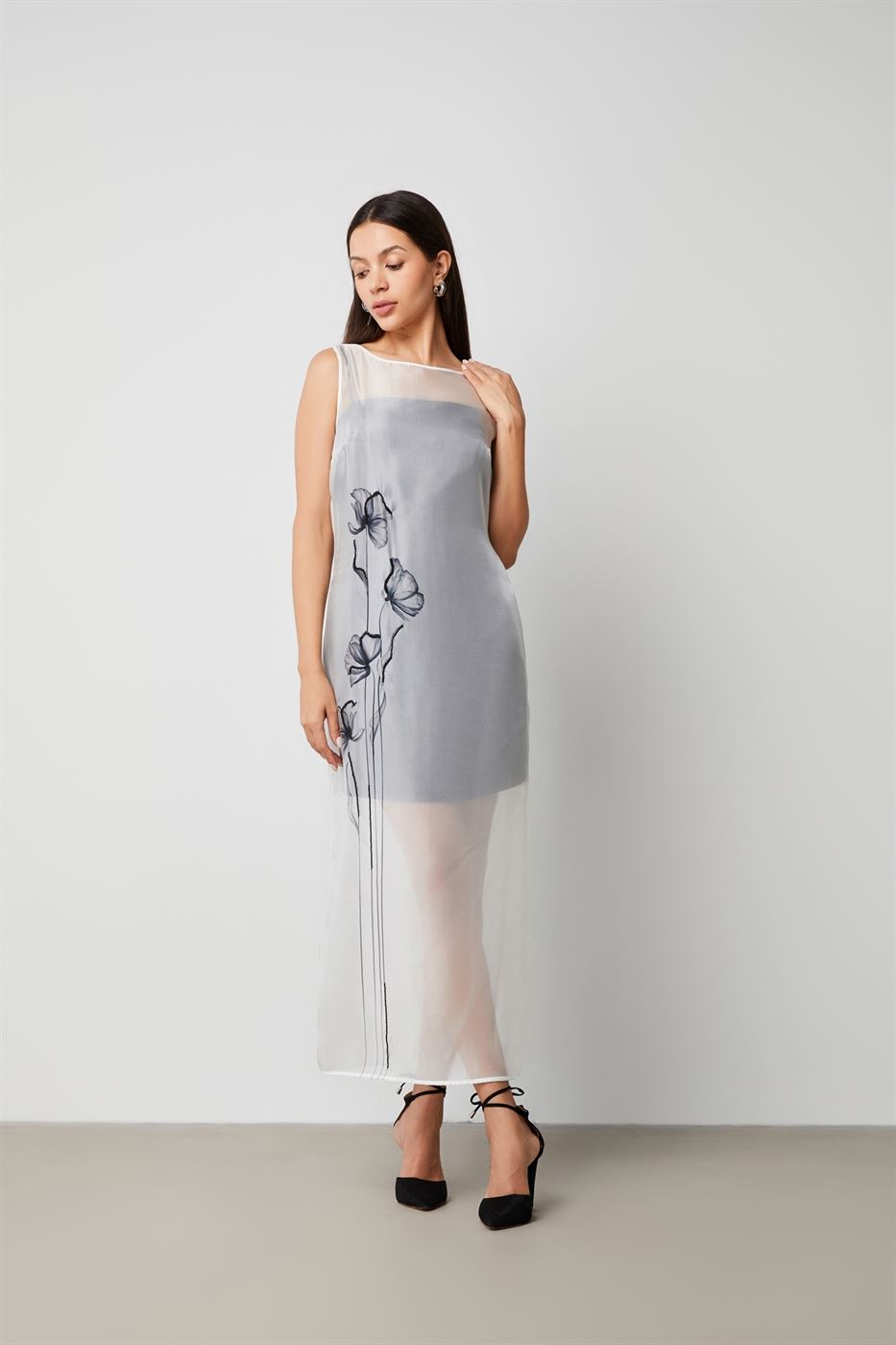 Long Midi Sheer Dress - Femi9 EG