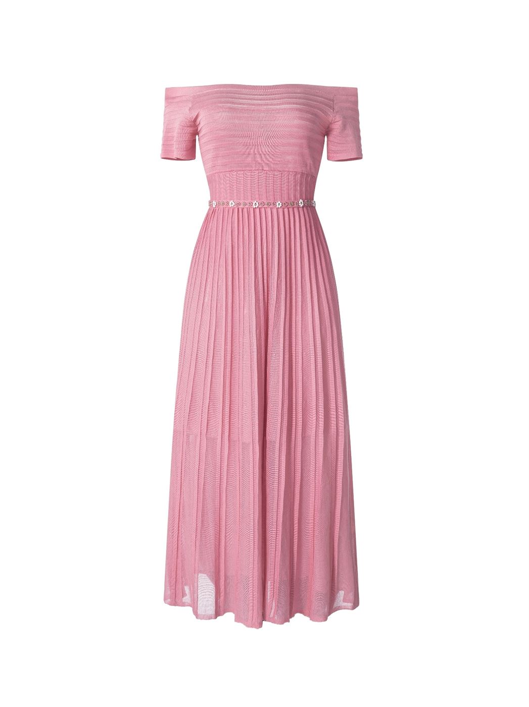 Off Shoulder Pleat Dress - Femi9 EG