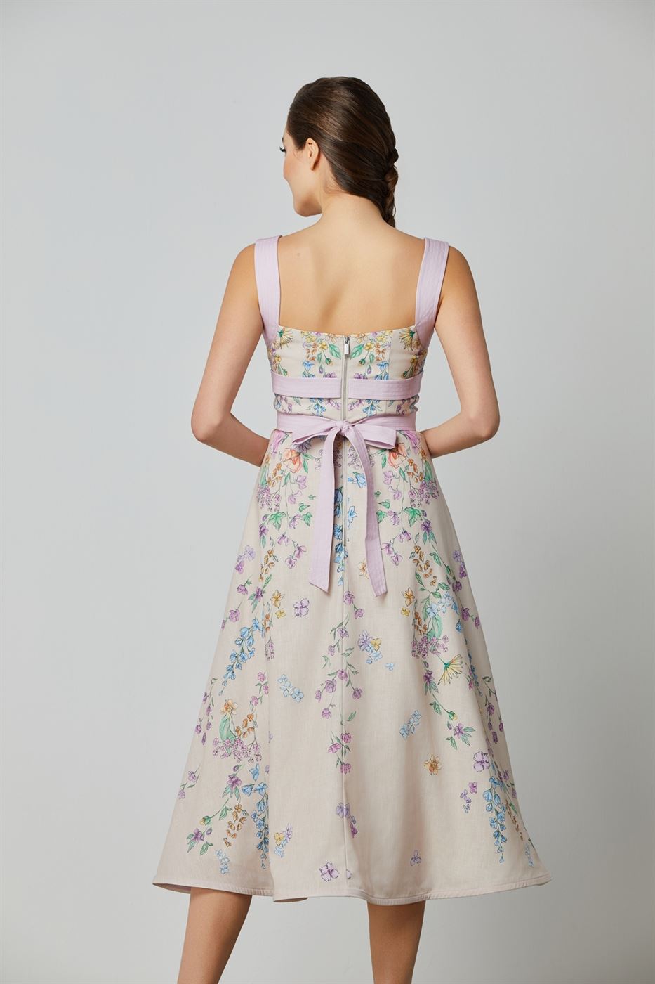 Flared Elegance Printed Dress - Femi9 EG