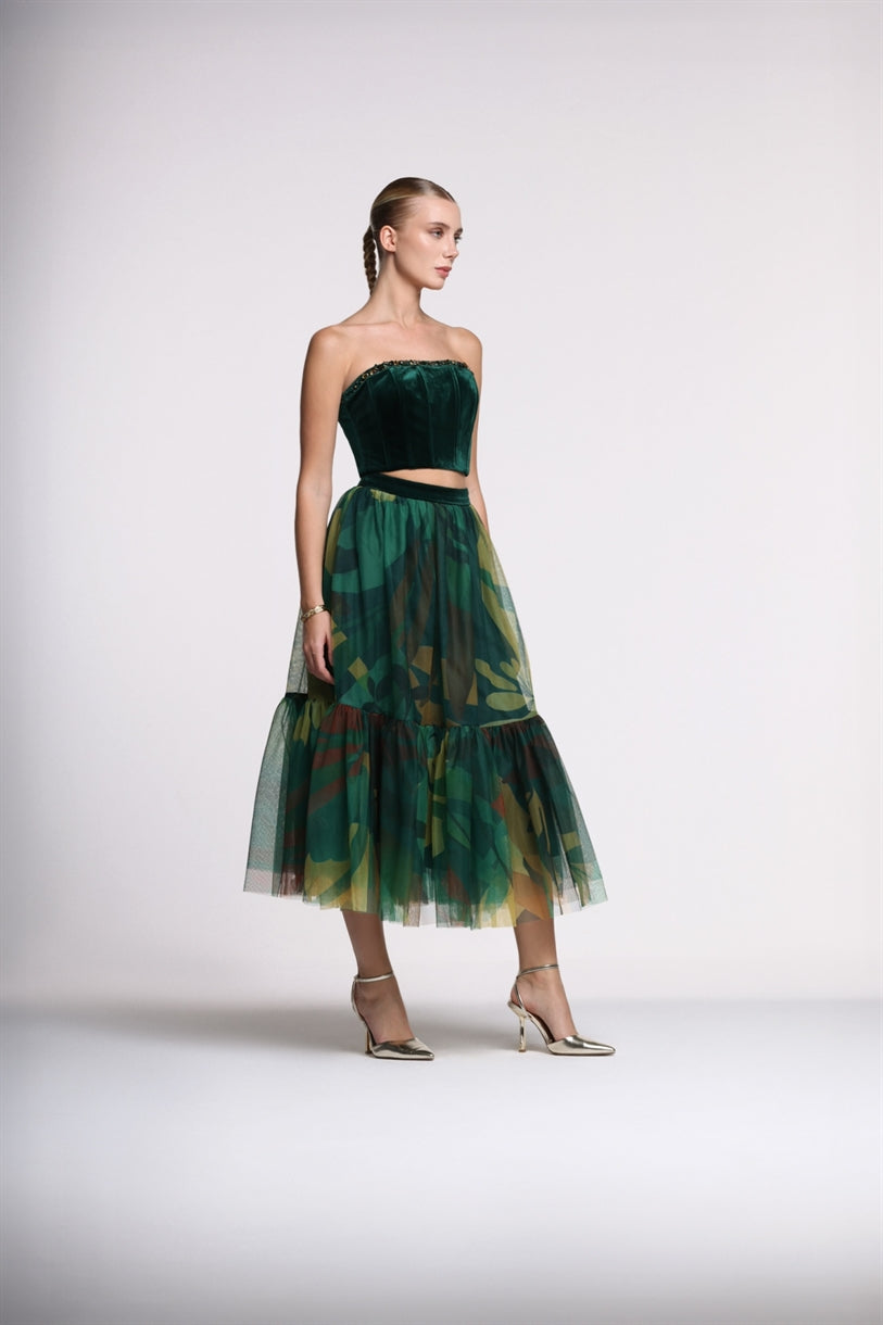 Printed Mesh Skirt - Femi9 EG
