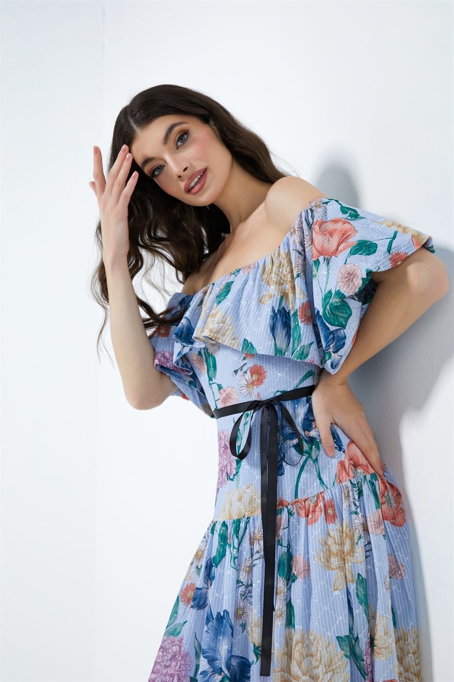 Off Shoulder Printed Dress - Femi9 EG