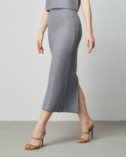 Silver Knit Skirt - Femi9 EG