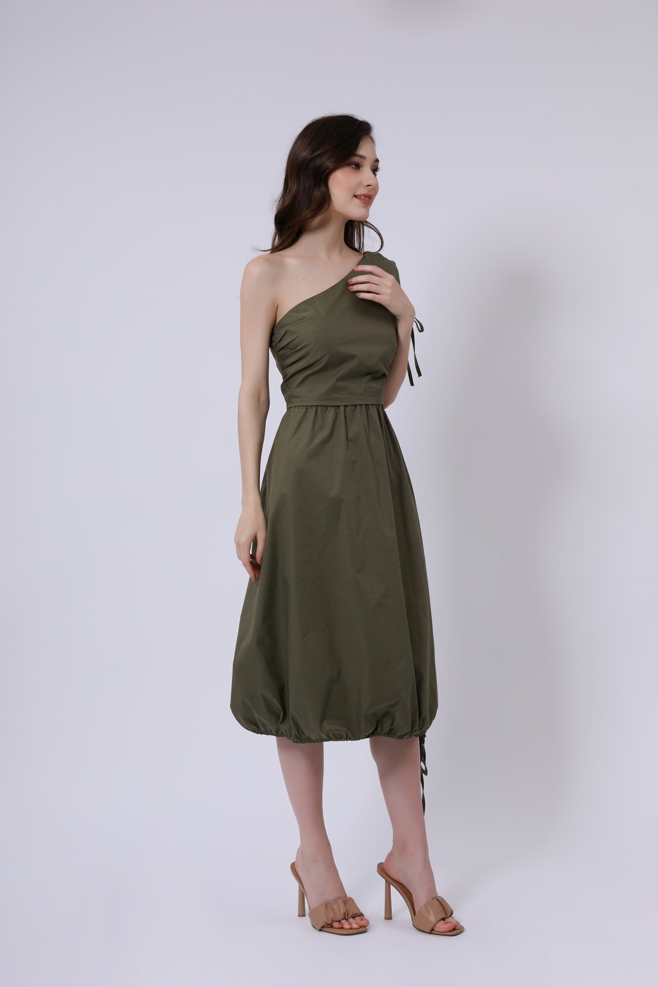 Lacing Detail One Shoulder Top - Femi9 EG
