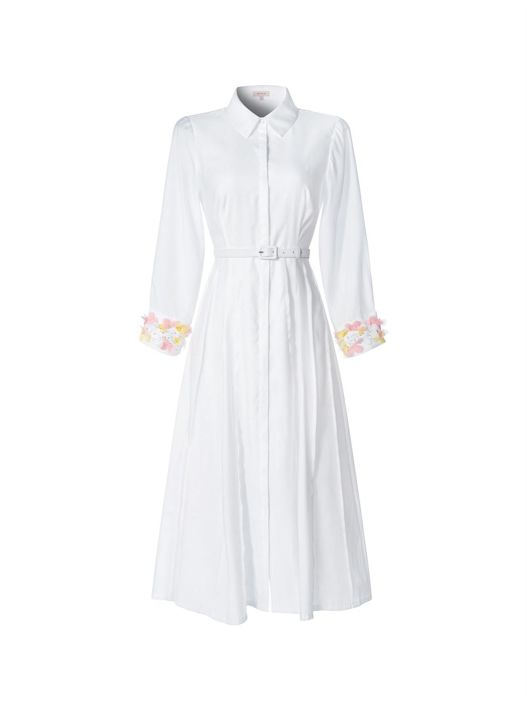 Floral Cuff Belted Midi Dress - Femi9 EG