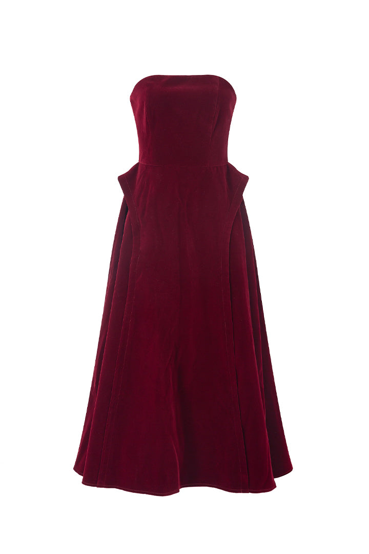 Fit And Flare Velvet Dress - Femi9 EG
