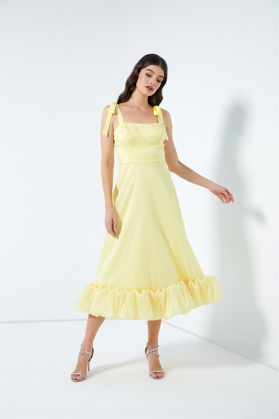 Ruffle Bottom Hem Dress - Femi9 EG