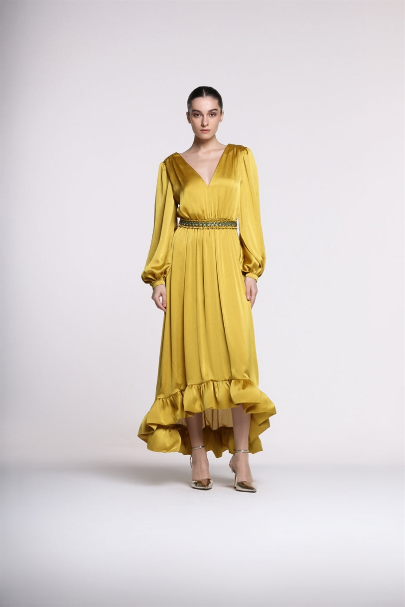 Maxi Dress With Belt - Femi9 EG