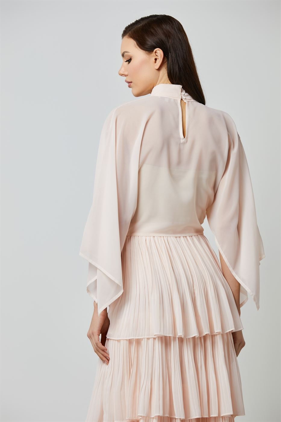 Chiffon Blouse With Scarf - Femi9 EG