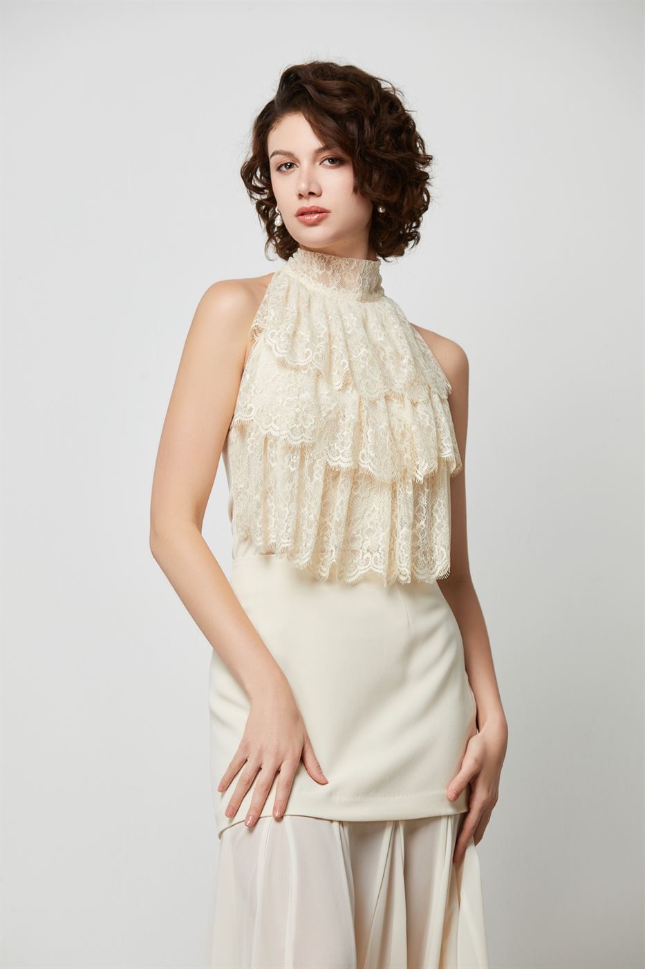 Lace Ruffle Top - Femi9 EG