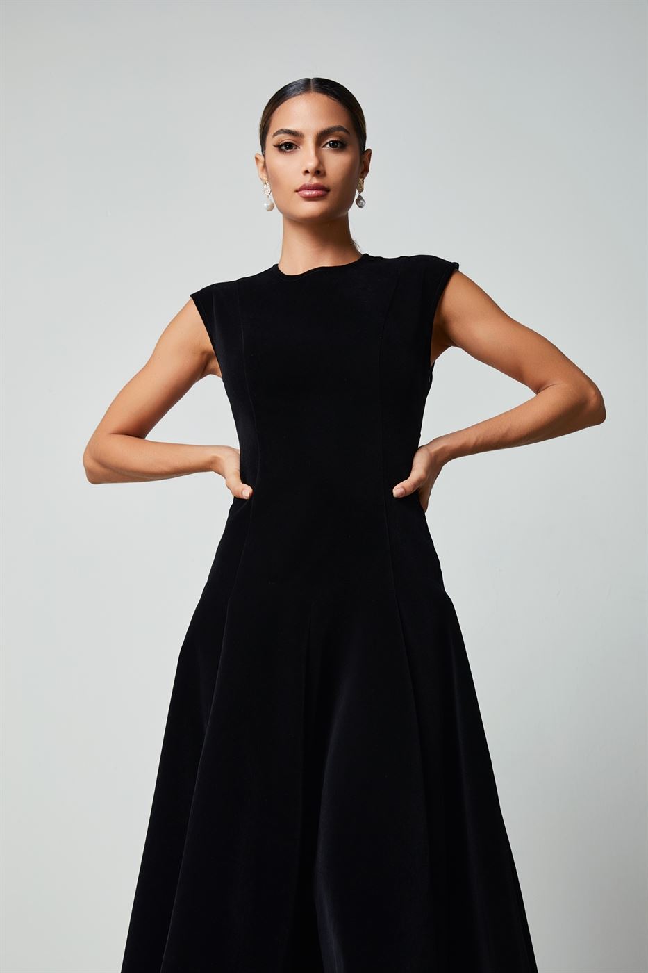 A-Line Velvet Dress - Femi9 EG