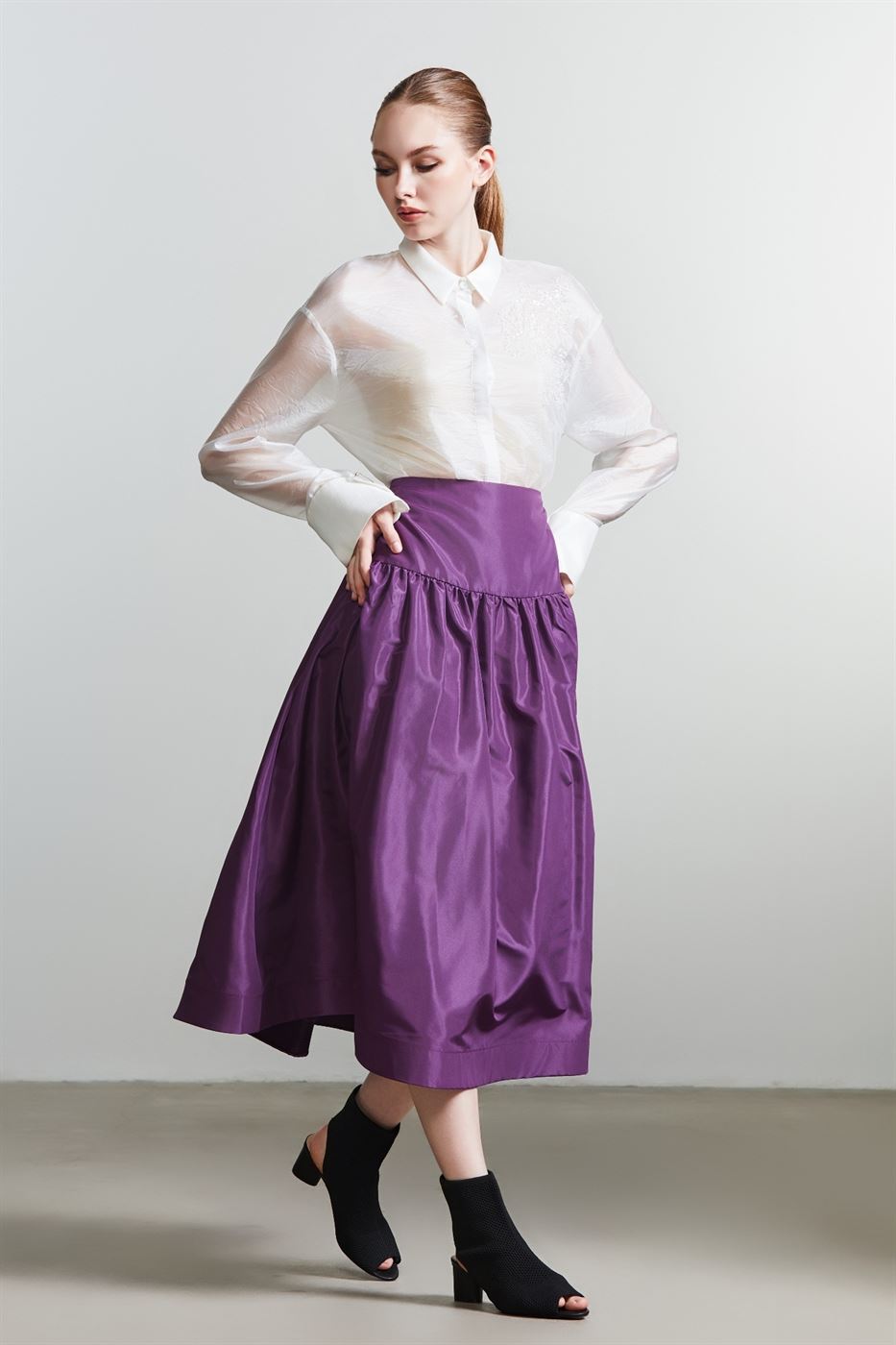 A-Line Taffeta Skirt - Femi9 EG
