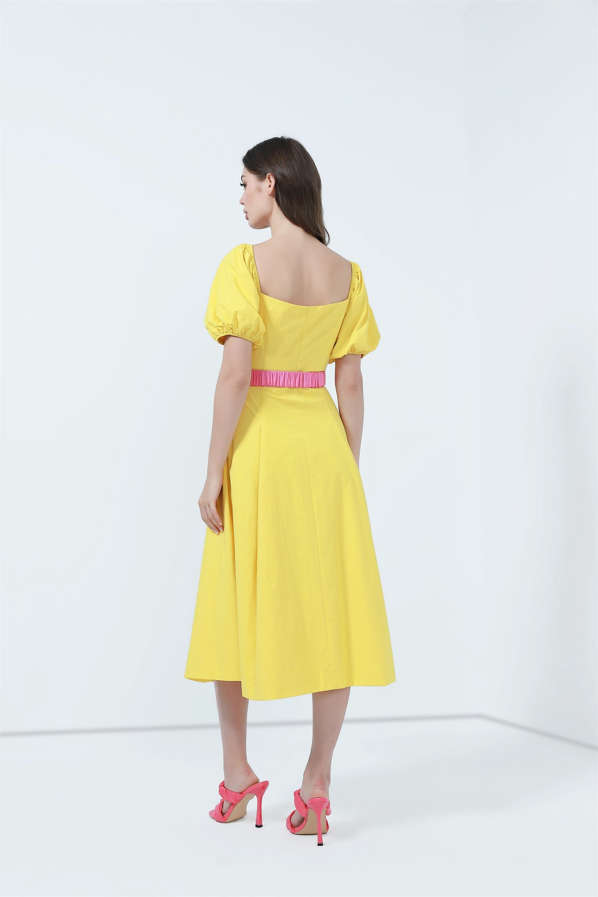 Ruffled Sleeves Dress - Femi9 EG