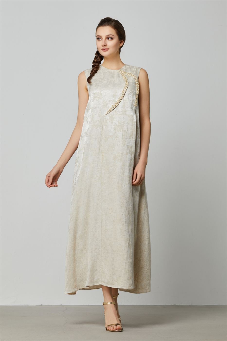 Embellished A Shape Kaftan - Femi9 EG