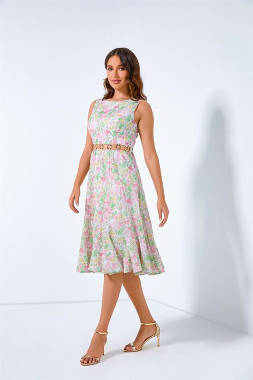 All Over Sleeveless Dress - Femi9 EG