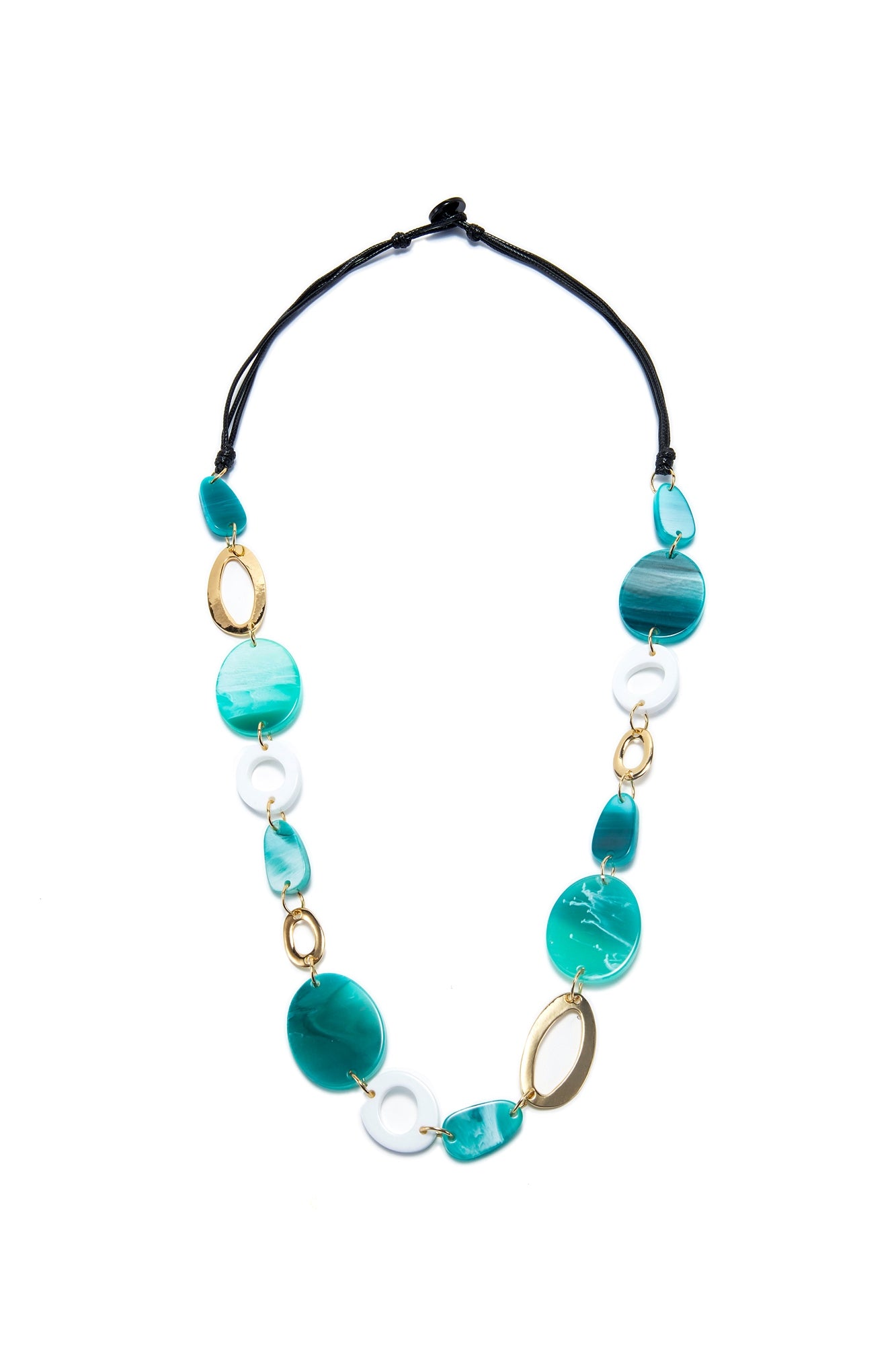 Long Length Blue Tone Necklace - Femi9 EG