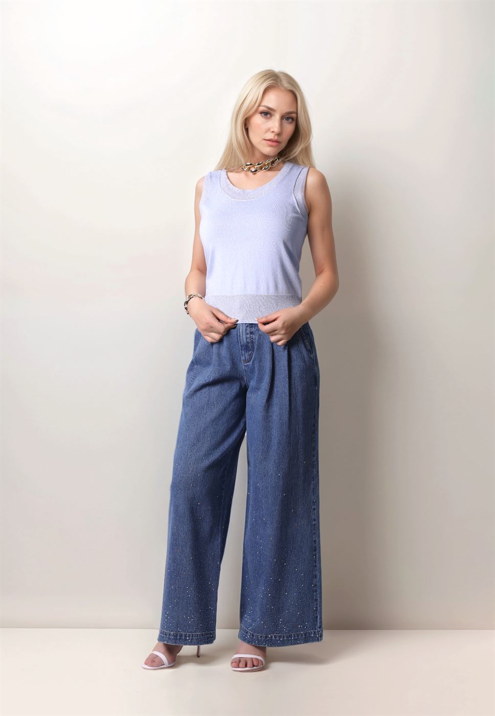 Shimmering Knitted Top - Femi9 EG