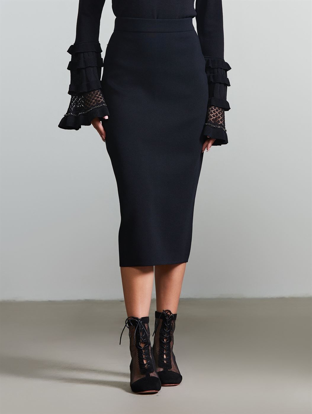 Knitted Pencil Skirt - Femi9 EG