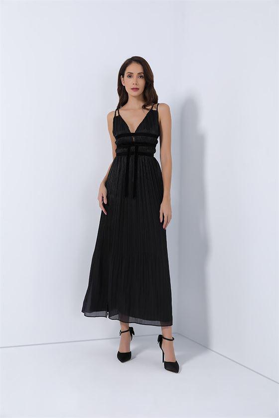 Pleated Chiffon Dress - Femi9 EG