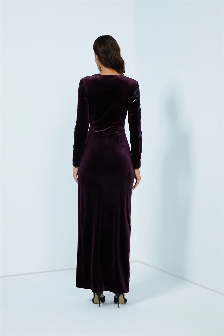 Ruched Velvet Dress - Femi9 EG