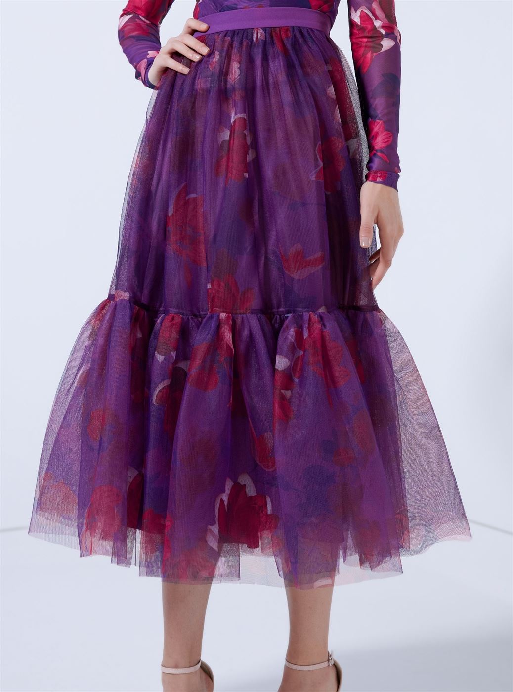 Printed Mesh Skirt - Femi9 EG