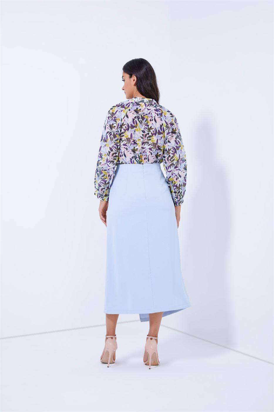 Printed Long Sleeve Blouse - Femi9 EG