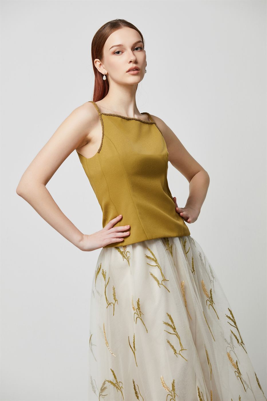 Beads Embellishment Top - Femi9 EG