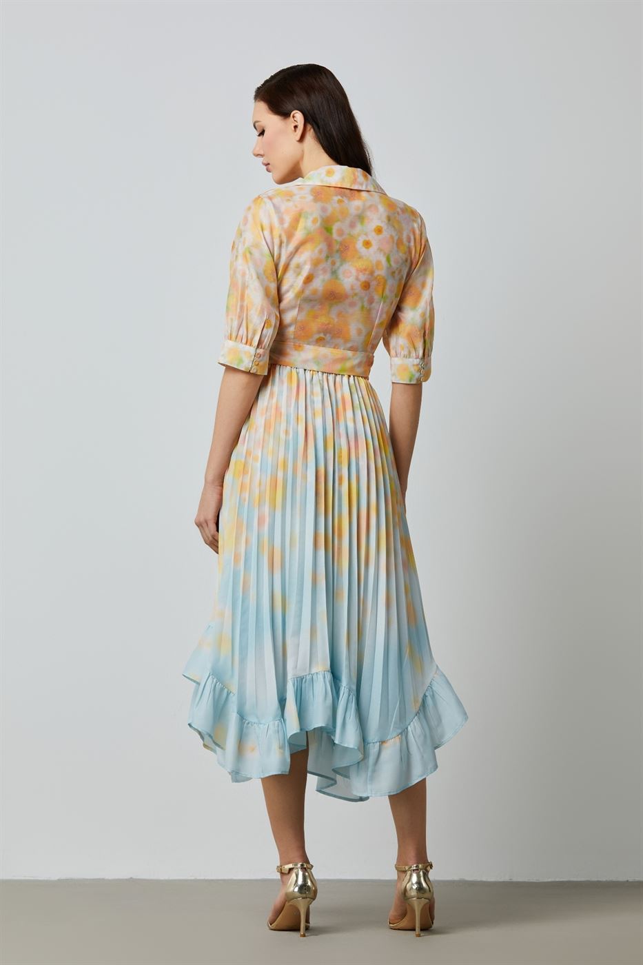 Pleated Asymmetric Skirt - Femi9 EG