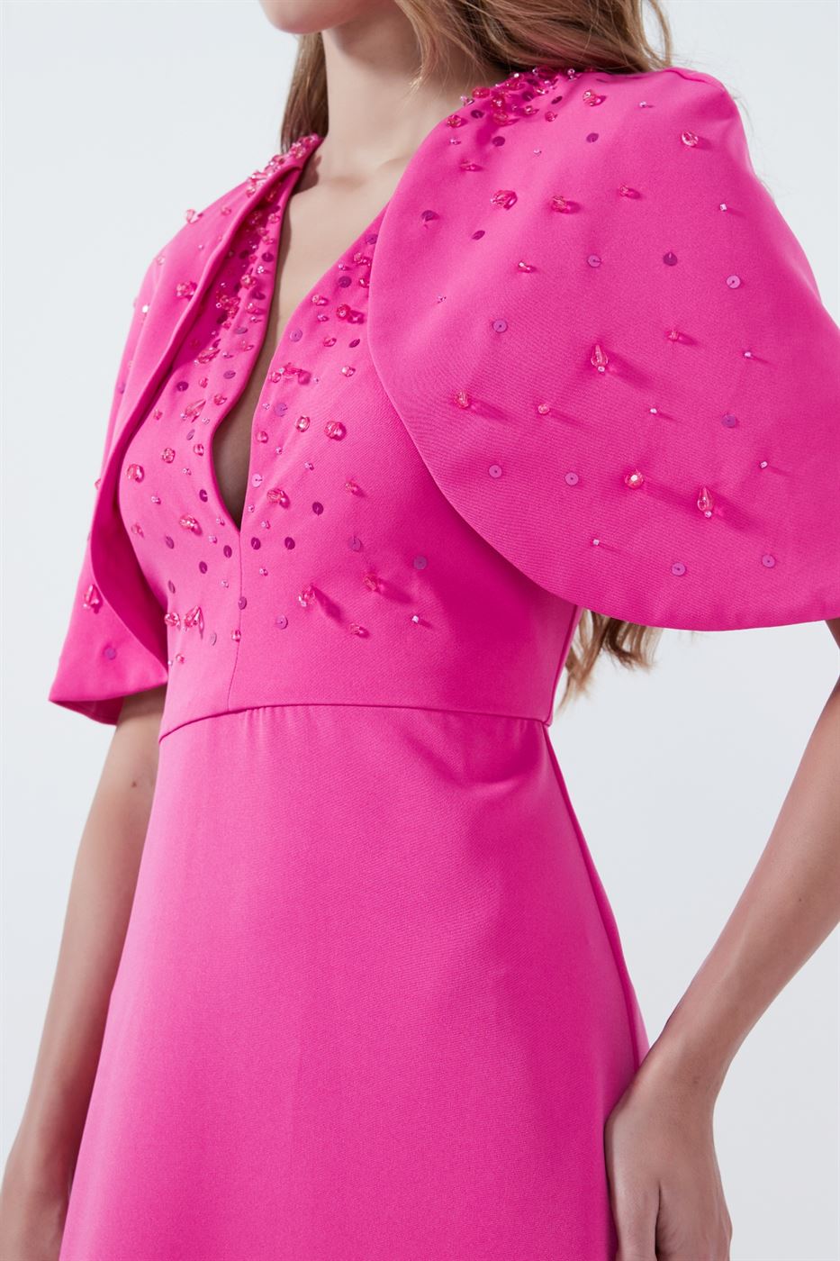 V Neckline Dress - Femi9 EG