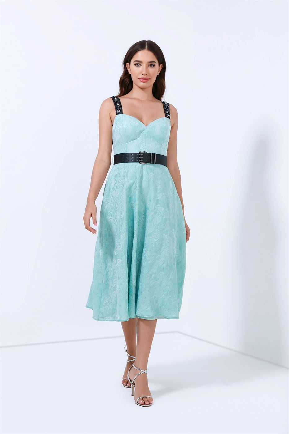 Embellished Straps Dress - Femi9 EG