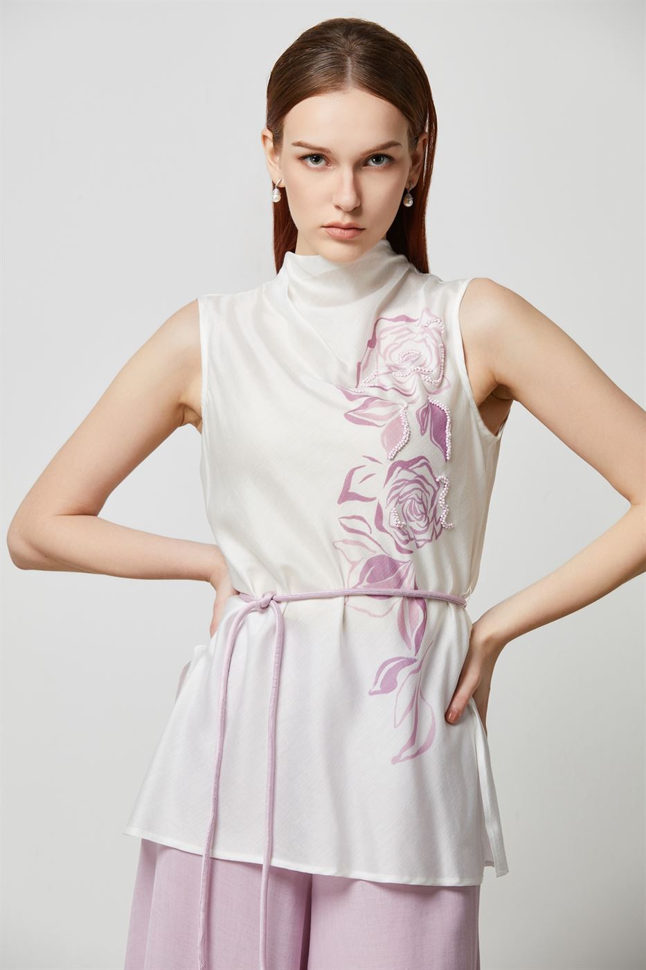 Printed Crepe Top - Femi9 EG