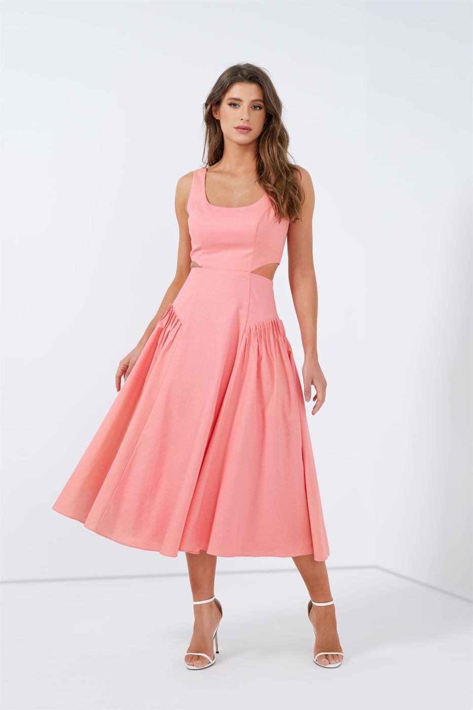 Midi Dress With Cutouts - Femi9 EG