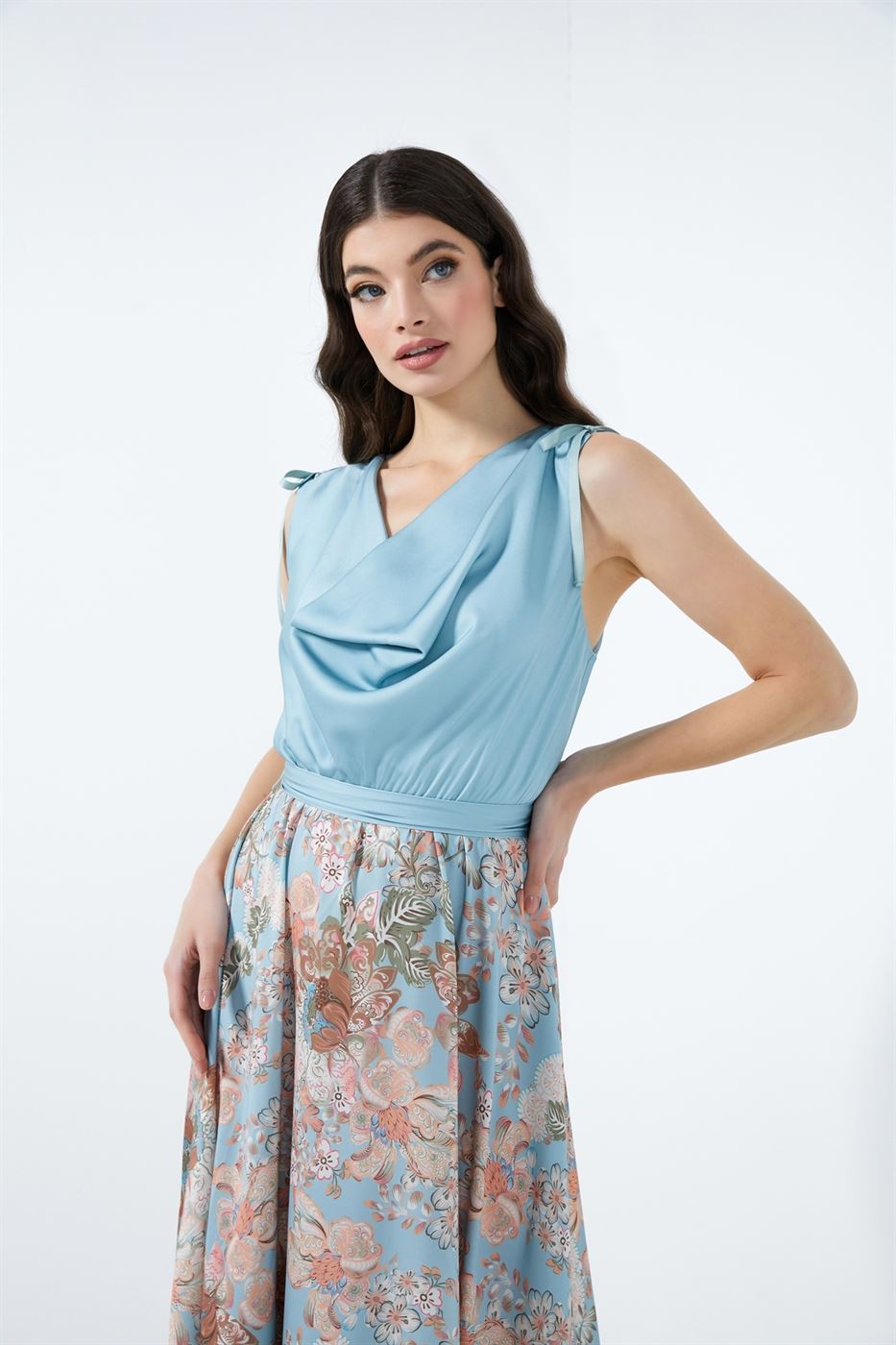 Dress With Cowl Neck - Femi9 EG