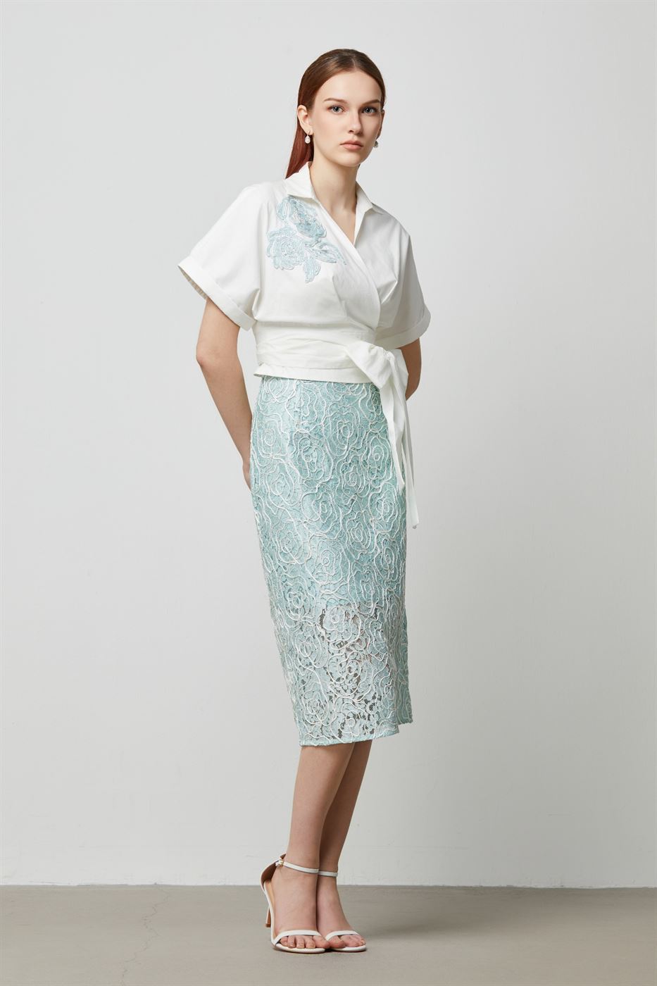 Pencil Lace Skirt - Femi9 EG