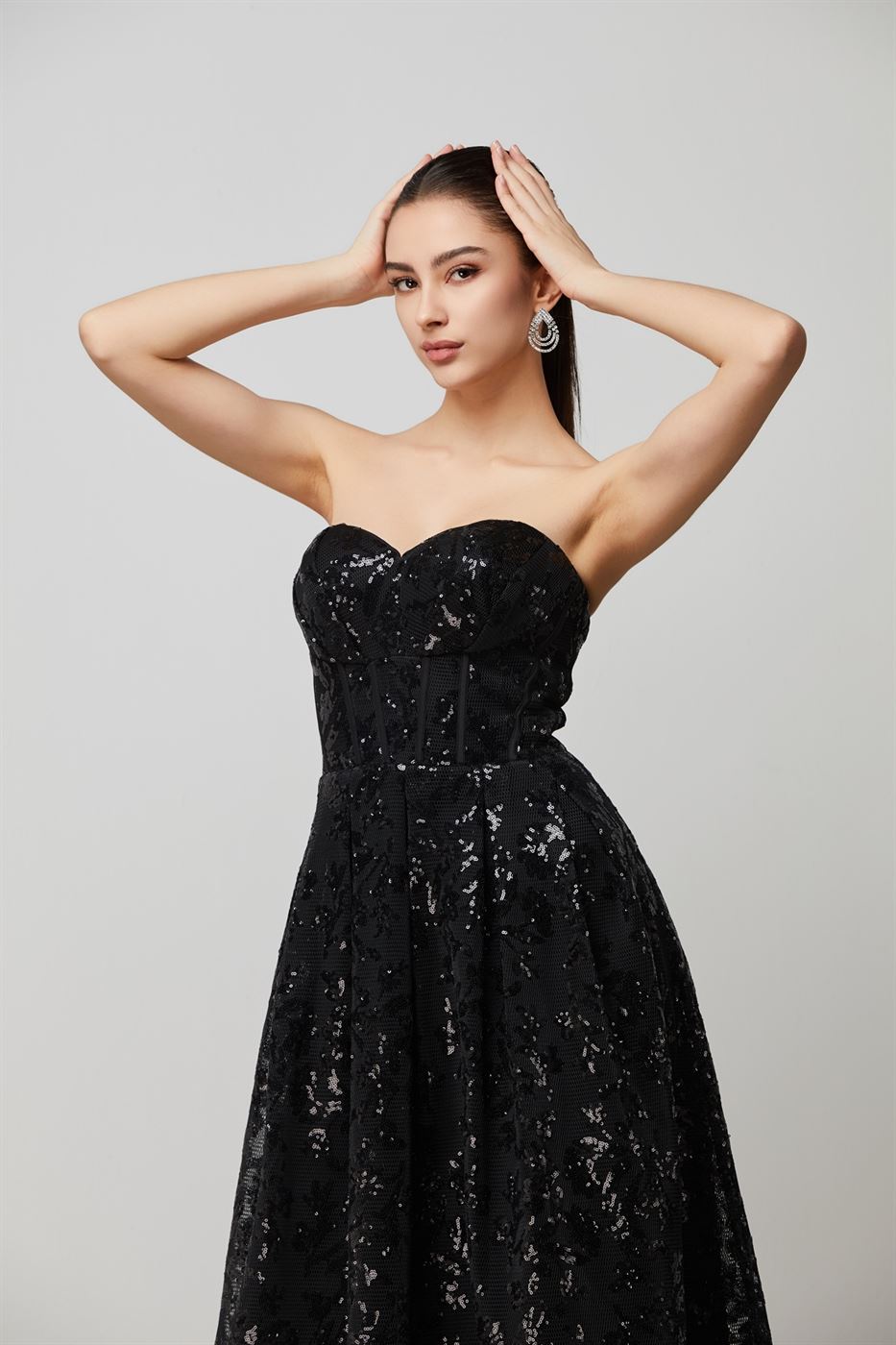 Embellished Mesh Dress - Femi9 EG