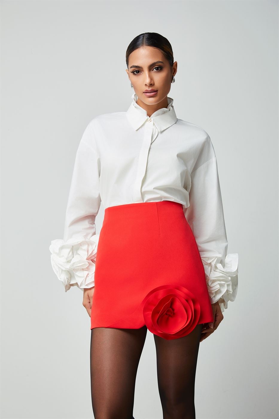 Flower Details Skirt - Femi9 EG