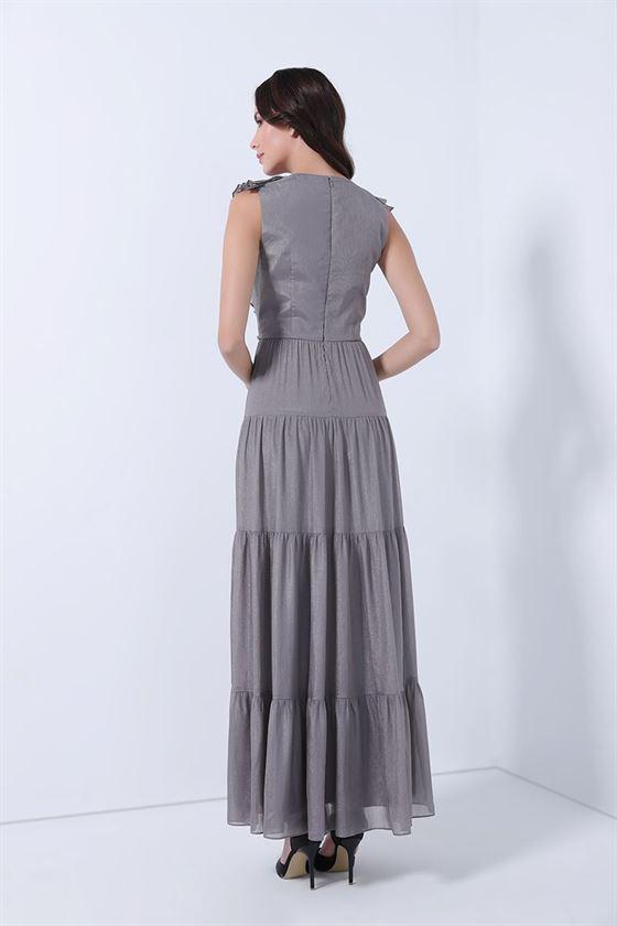 Deep V Neck Maxi Dress - Femi9 EG