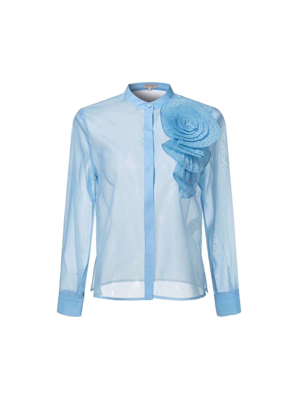 Rose Details Organza Blouse - Femi9 EG
