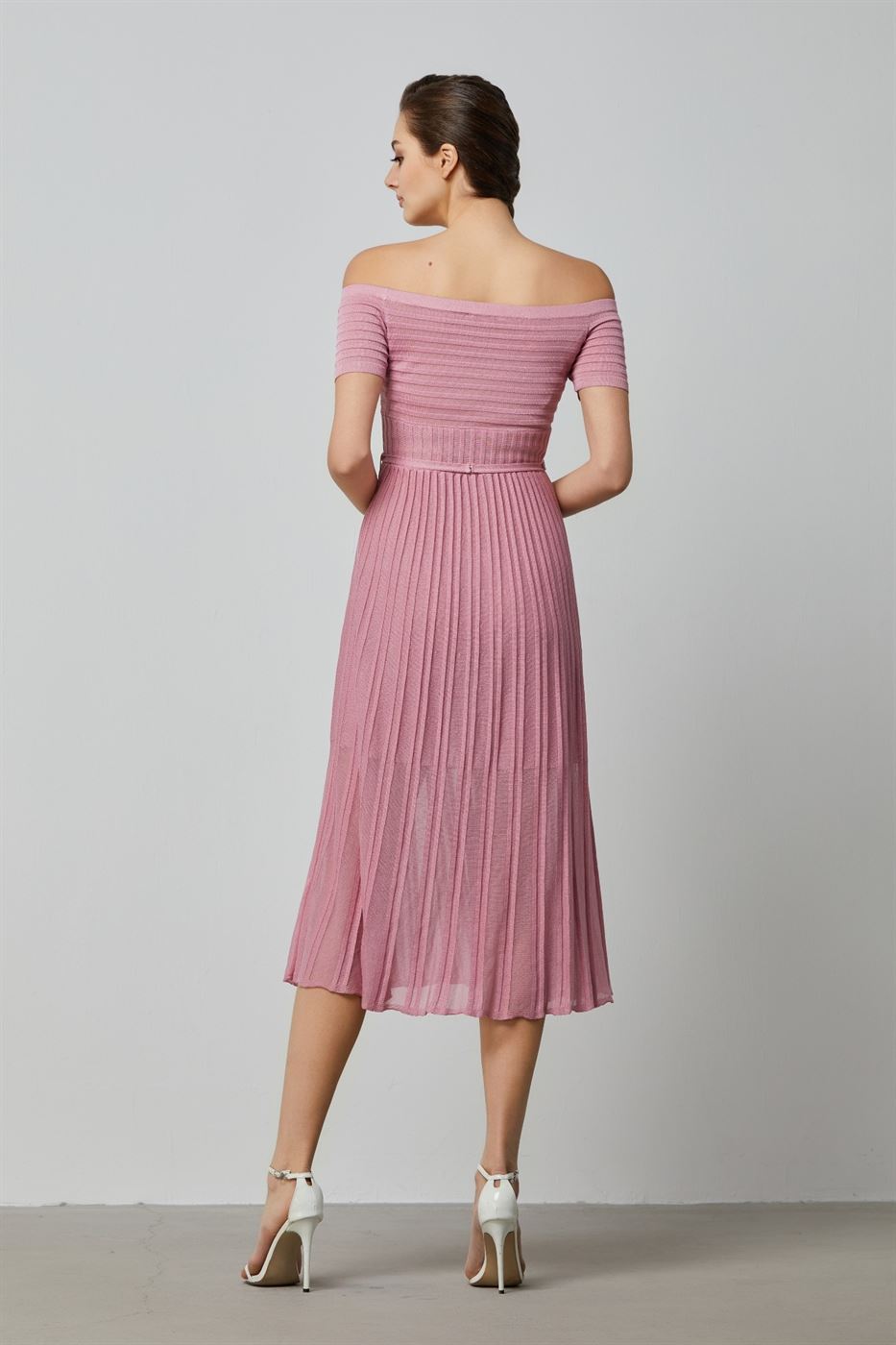 Off Shoulder Pleat Dress - Femi9 EG