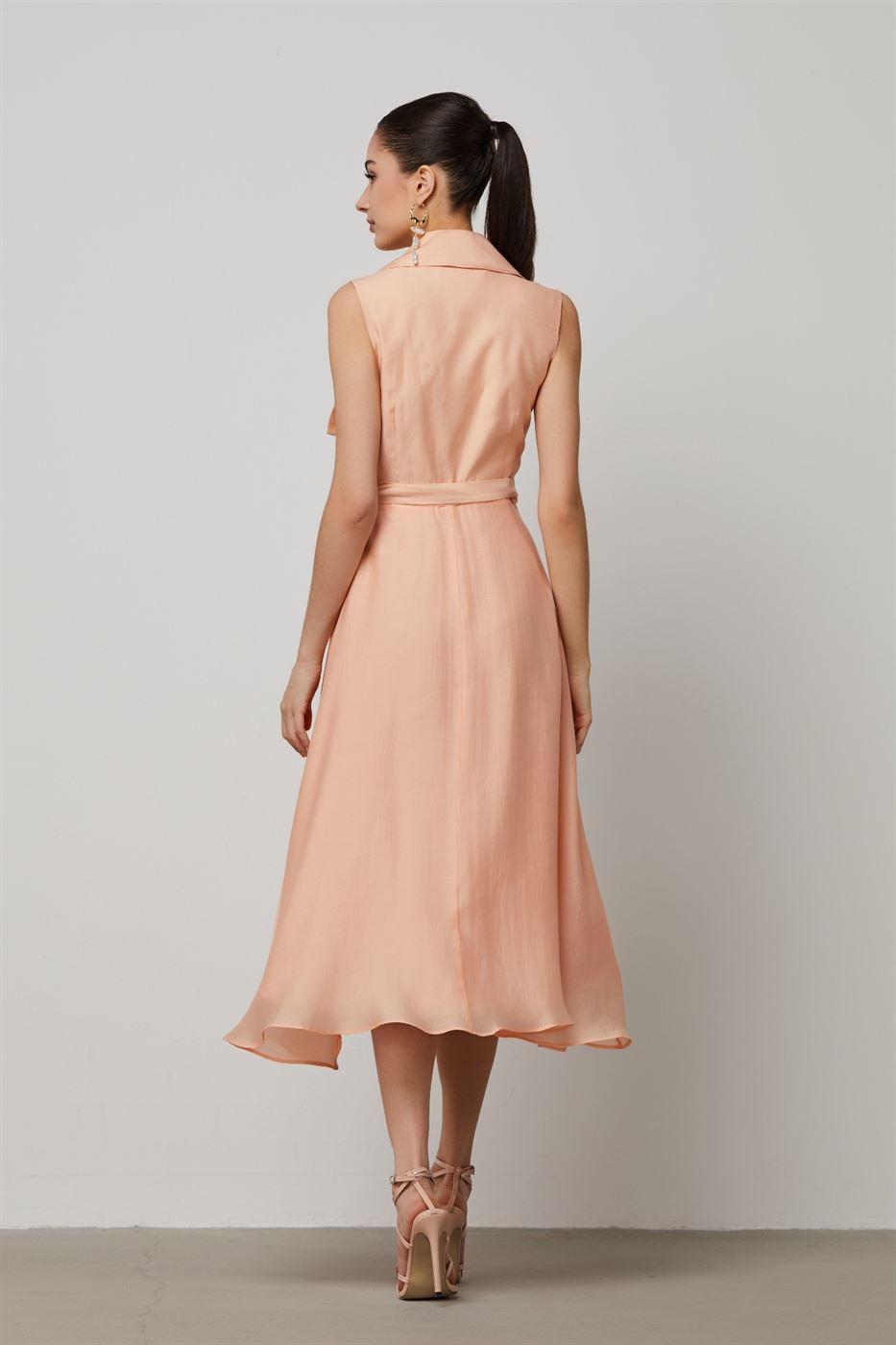 Peach Wrap Dress - Femi9 EG