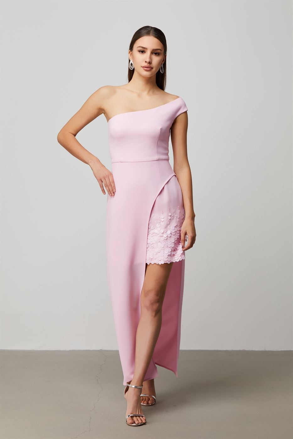Pink Asymmetrical Dress - Femi9 EG