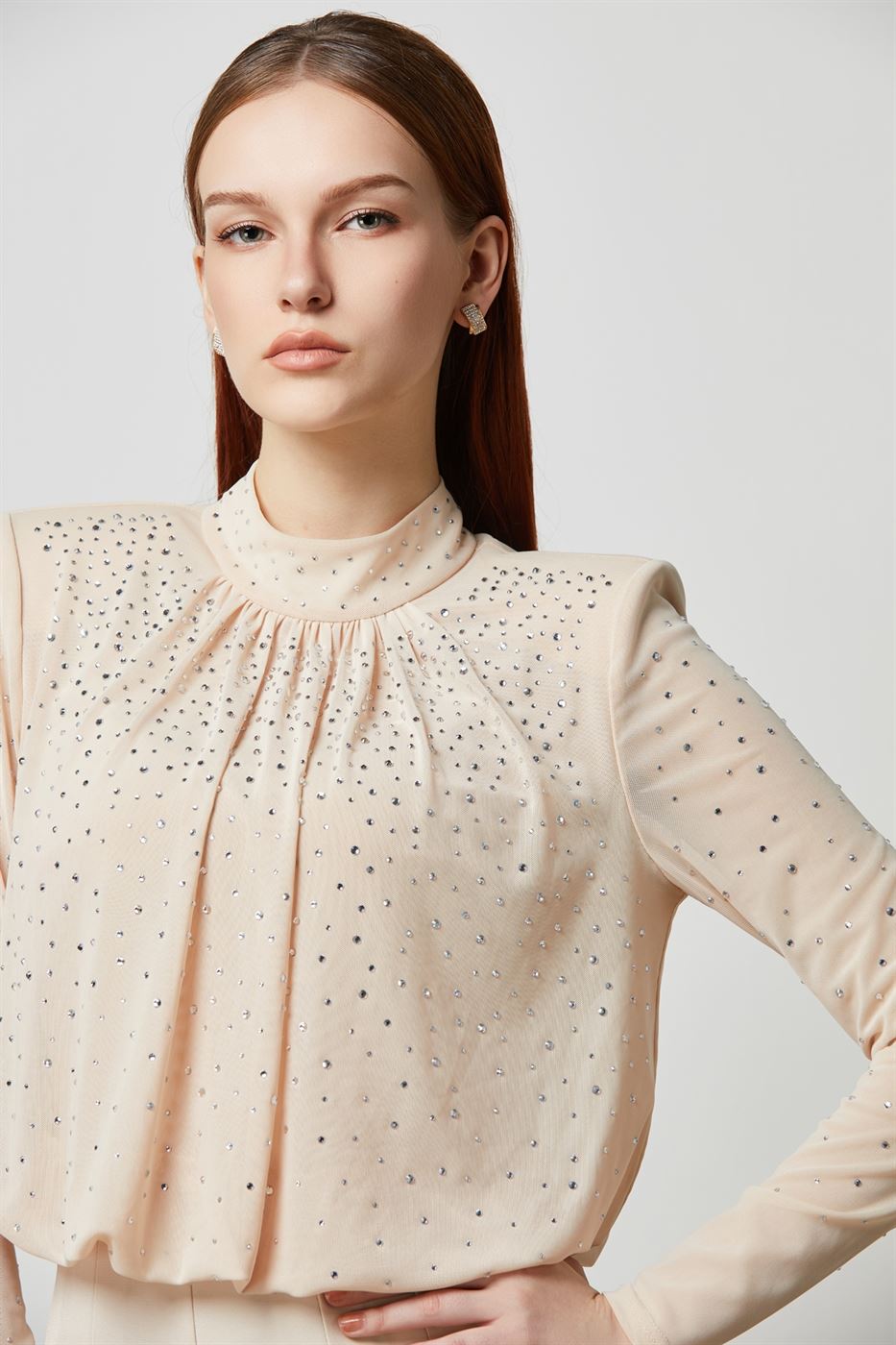 Embellished Mesh Top - Femi9 EG