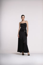 Embellished Brooch Dress - Femi9 EG