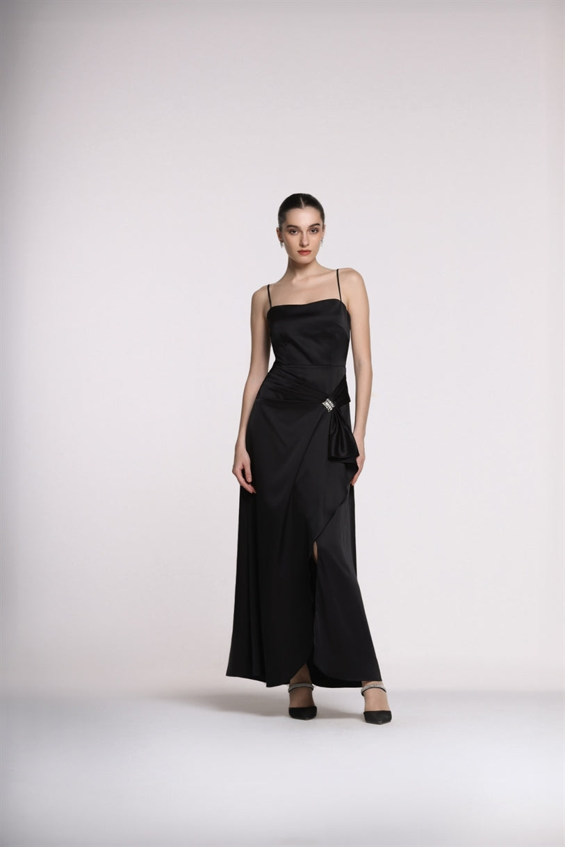 Embellished Brooch Dress - Femi9 EG