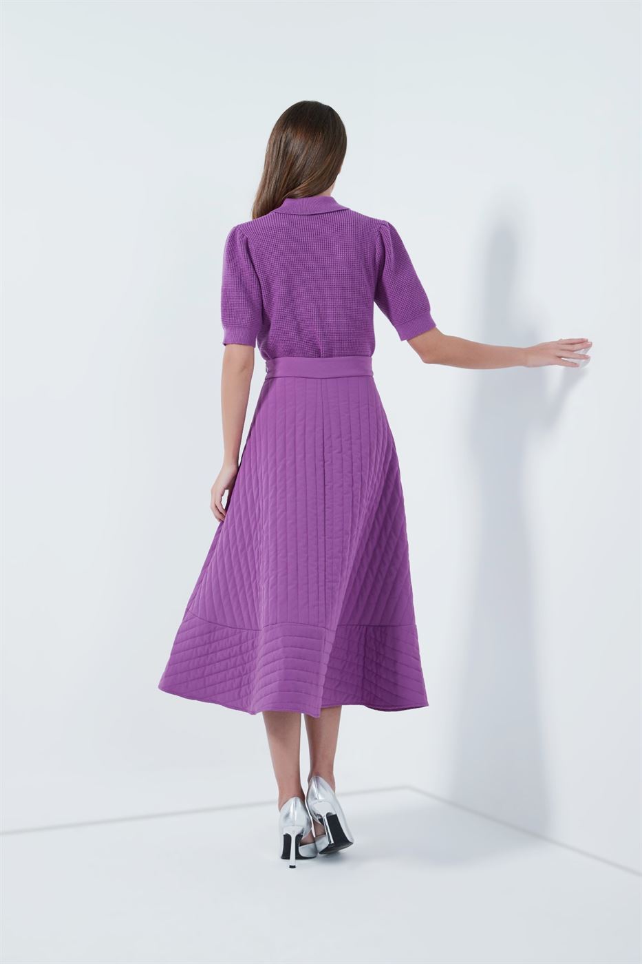 High Waist A Shape Skirt - Femi9 EG