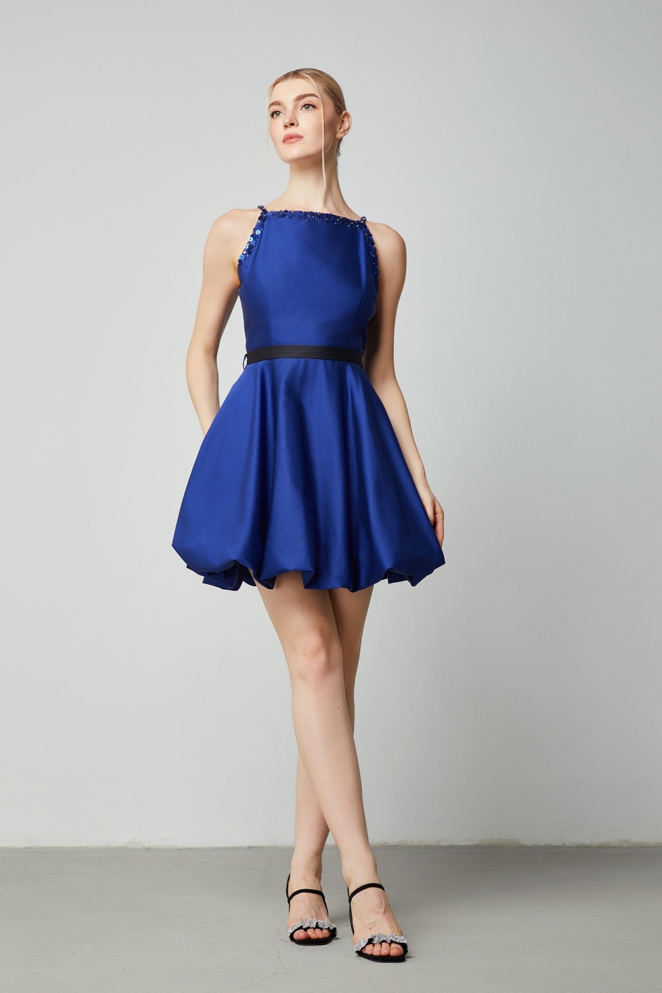 Puffed Hem Mini Dress - Femi9 EG