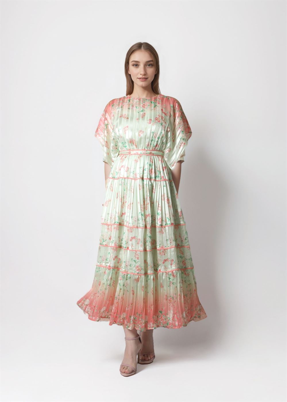 Striped Satin Dress - Femi9 EG
