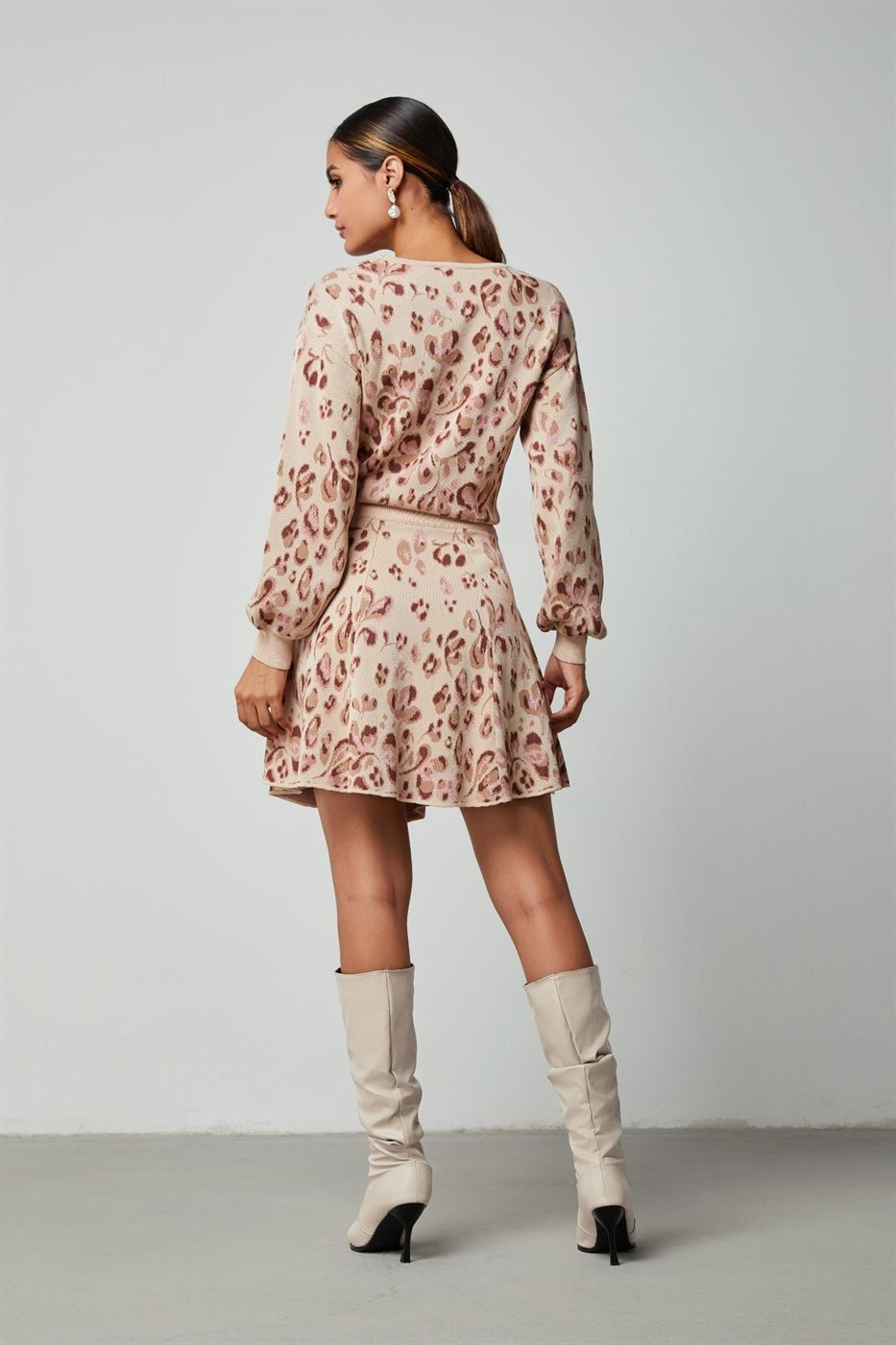 Printed Knit Mini Dress - Femi9 EG